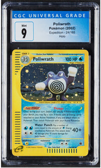 2002 Poliwrath Pokemon Expedition Holo 24/165 CGC 9