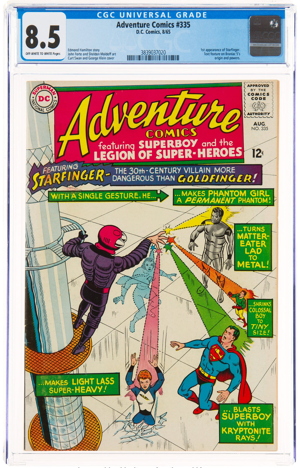 Adventure Comics 335 CGC 8.5