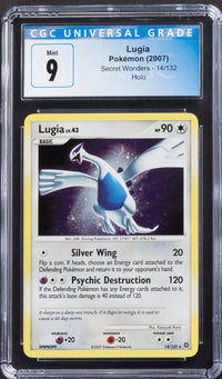 2007 Pokemon Secret Wonders Lugia Holo 14/132 CGC 9