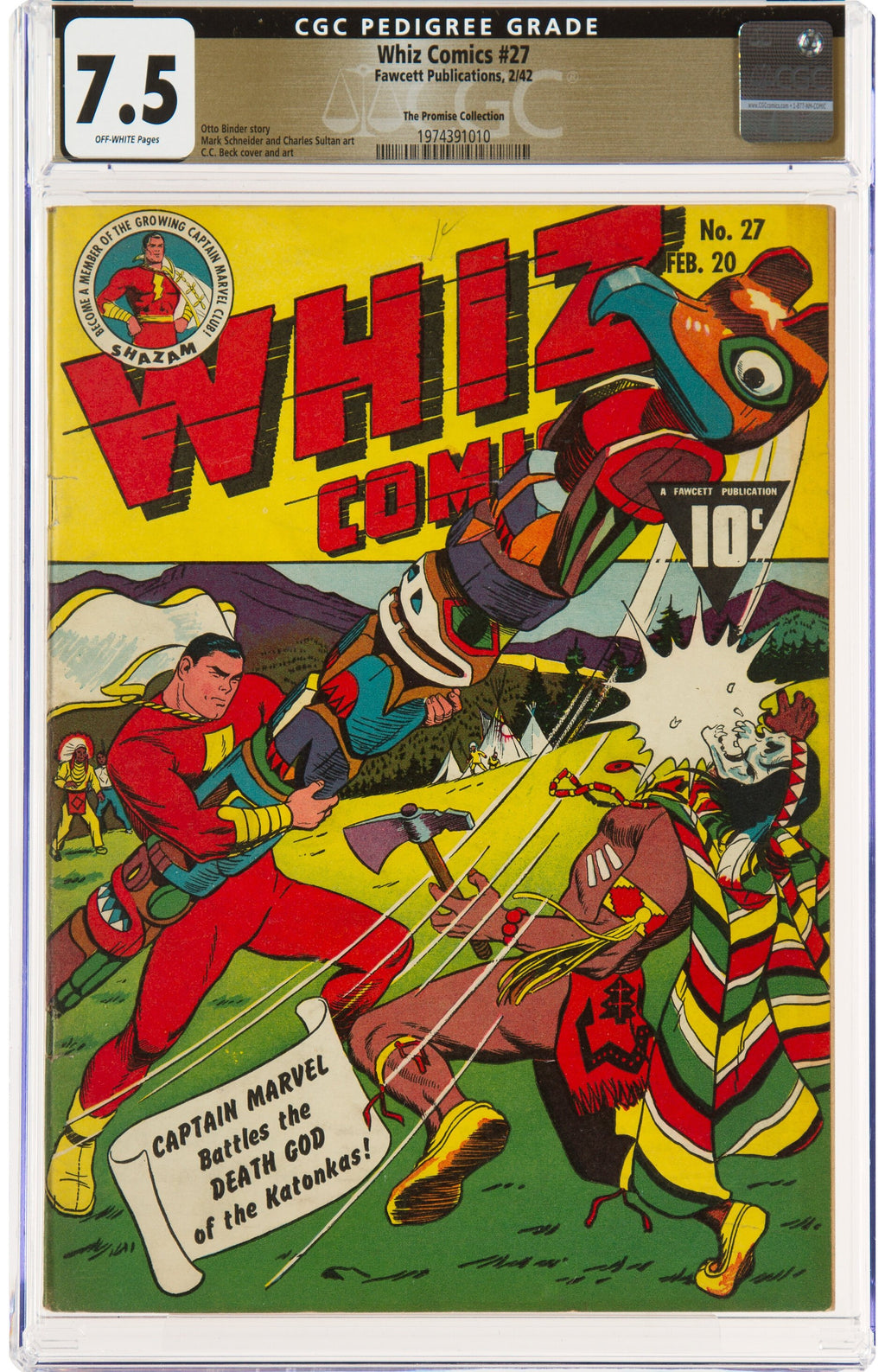 Whiz Comics 27 CGC 7.5 (The Promise Collection)