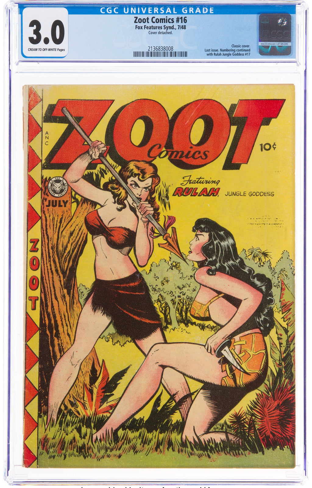 Zoot Comics 16 CGC 3.0