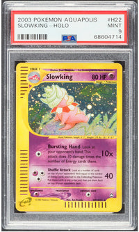 2003 Pokemon Slowking Holo Aquapolis H22 PSA 9