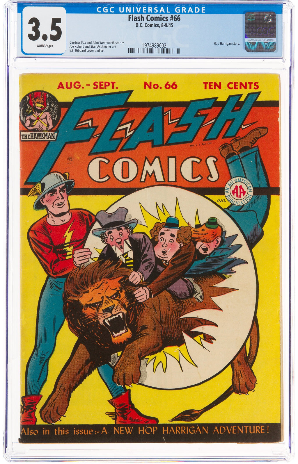 Flash Comics 66 CGC 3.5 White Pages