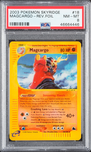 2003 Pokemon Skyridge Magcargo Reverse Foil #18 PSA 8