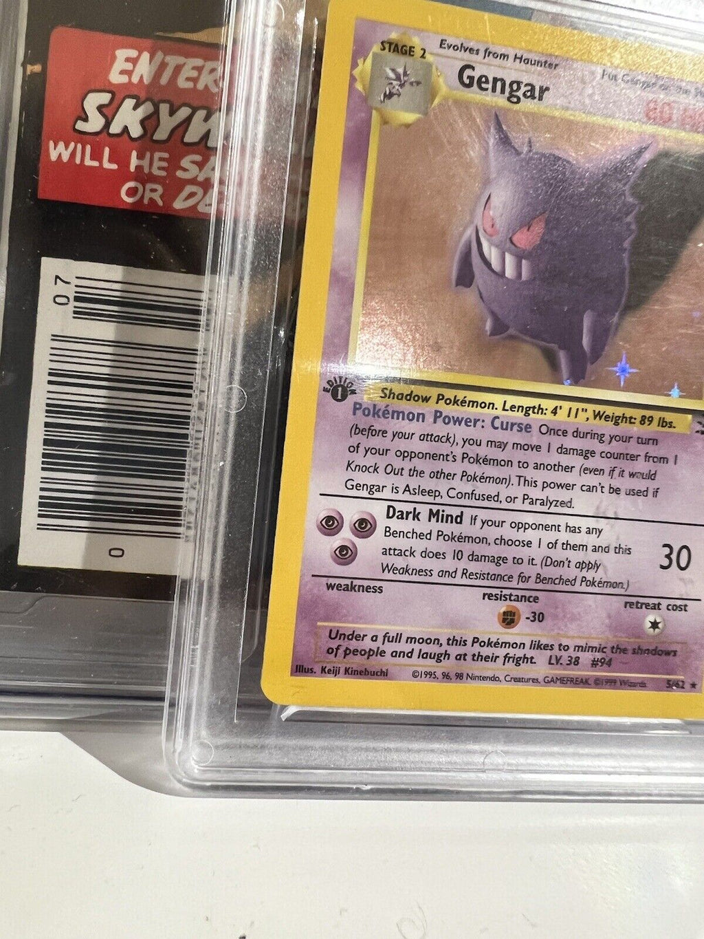 1999 Pokemon FOSSIL Gengar Holo 1st EDITION #5 GMA GEM MINT 10