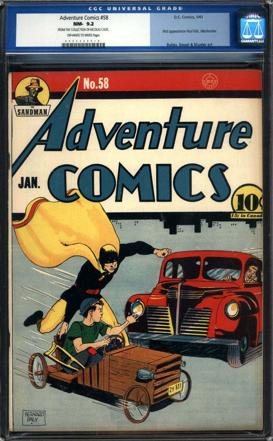 Adventure Comics 58 CGC 9.2 Nicolas Cage Collection